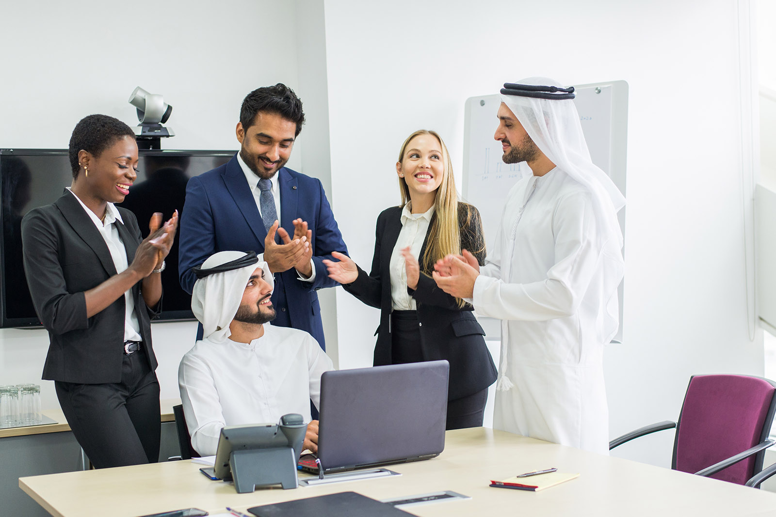Executive strategy session in a modern business environment